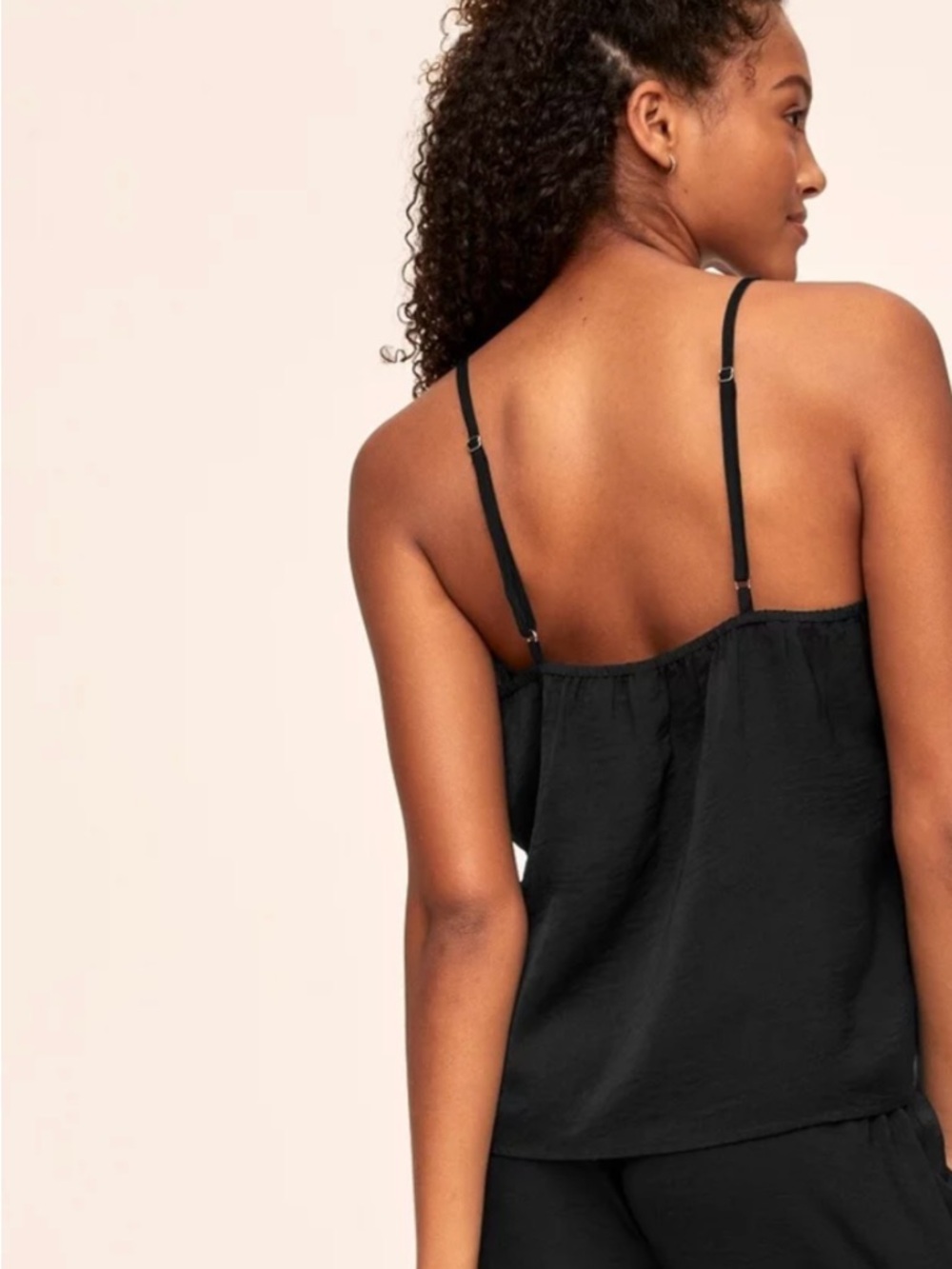 Adore Me Bethany Black V-Neck Spaghetti Strap Camisole - Picture 2 of 6